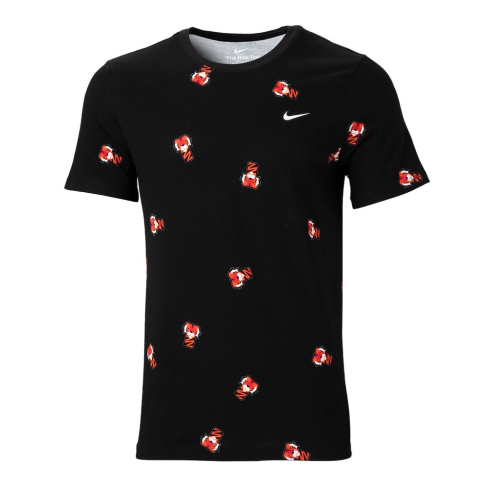 Nike Tiger Woods Small TW Golf Shirt Tee Black Mens Frank All Over Print dv9303